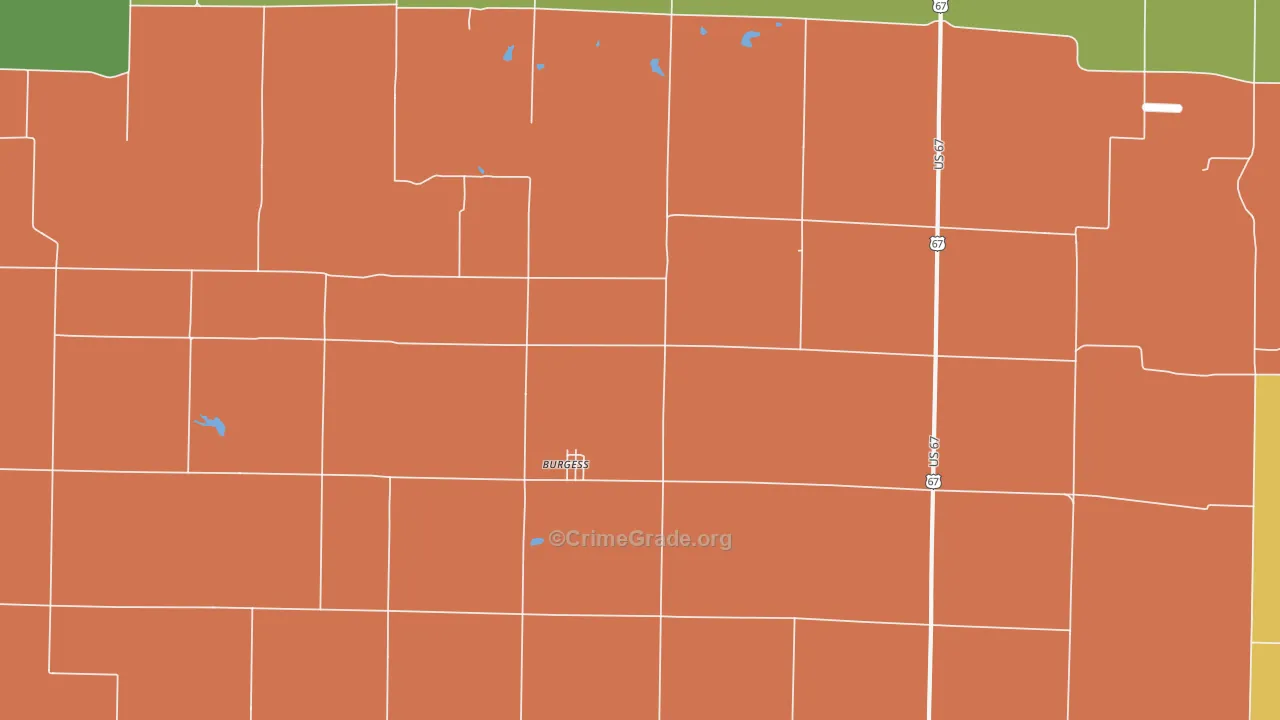 Burgess, IL Map of Murder Rates