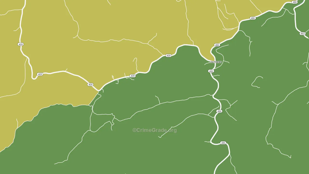 Burke, KY Map of Murder Rates