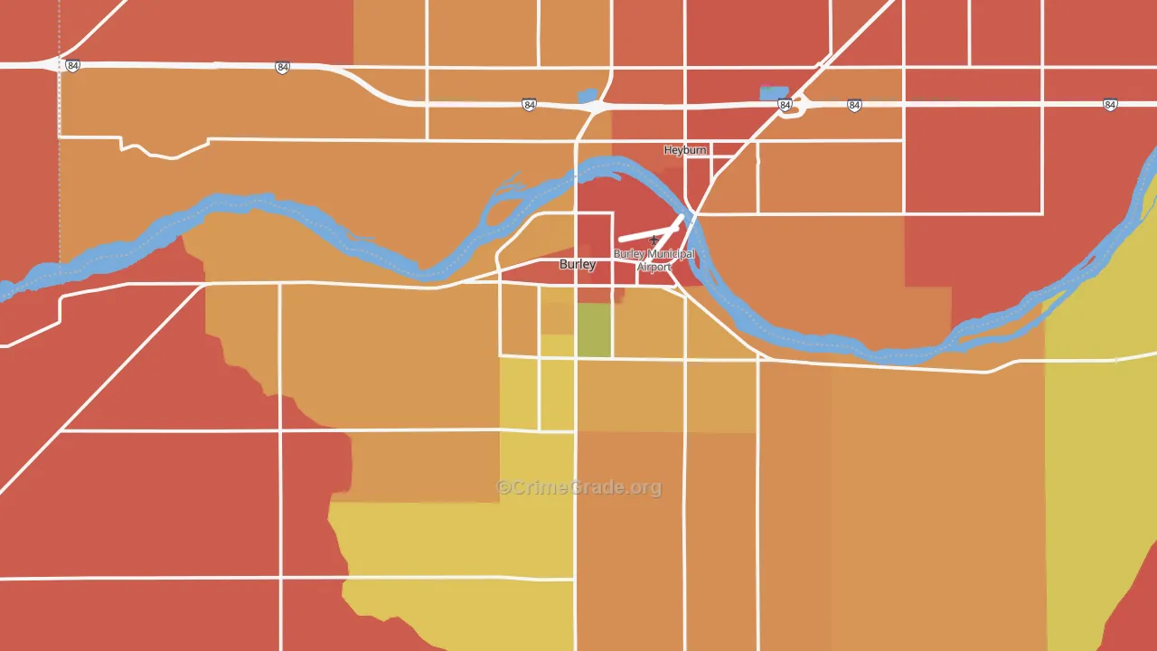 Burley, ID Map of Murder Rates