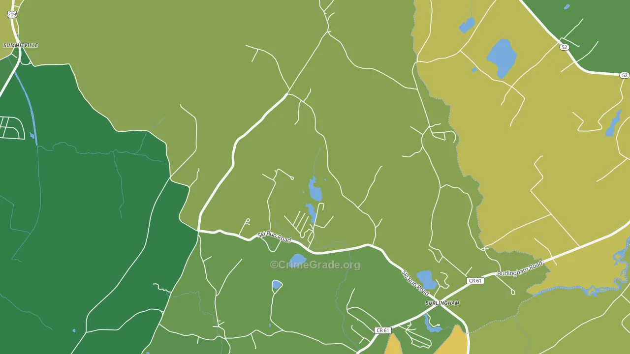 Burlingham, NY Map of Murder Rates