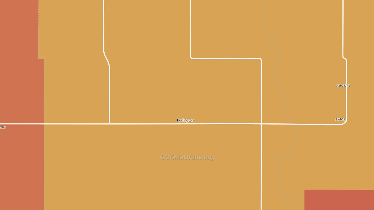 Burlington, OK Map of Murder Rates
