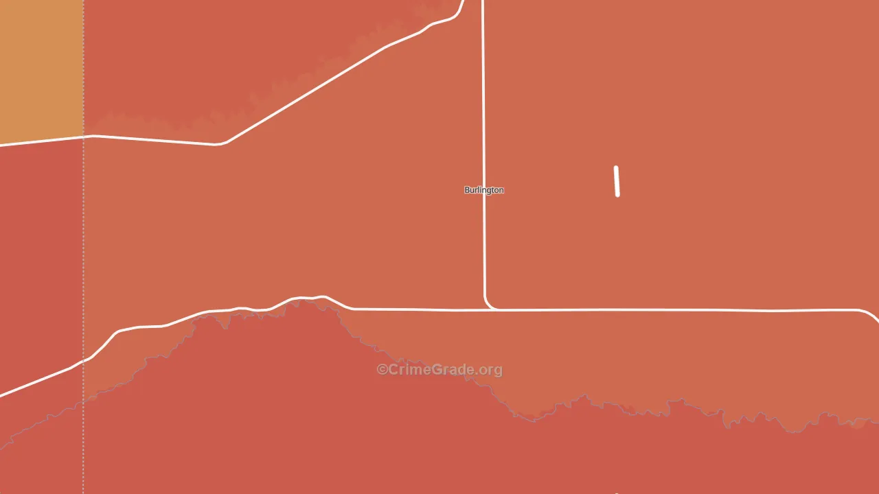 Burlington, WY Map of Murder Rates