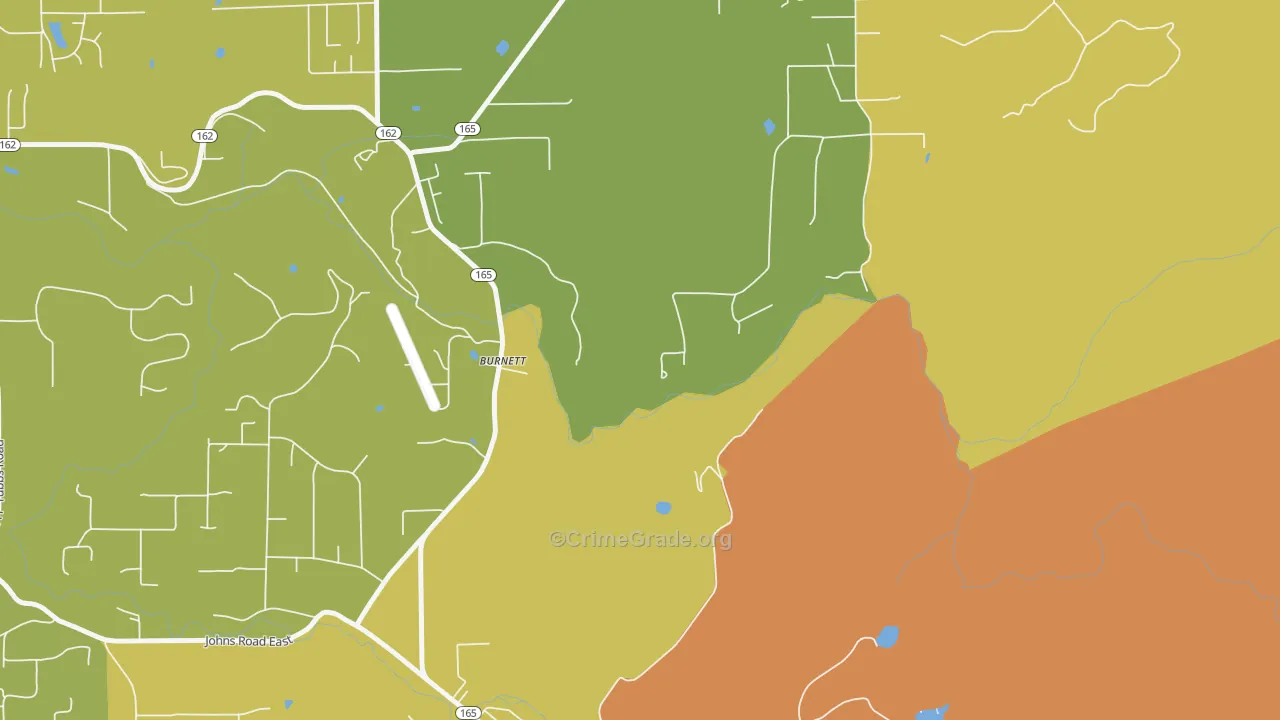Burnett, WA Map of Murder Rates