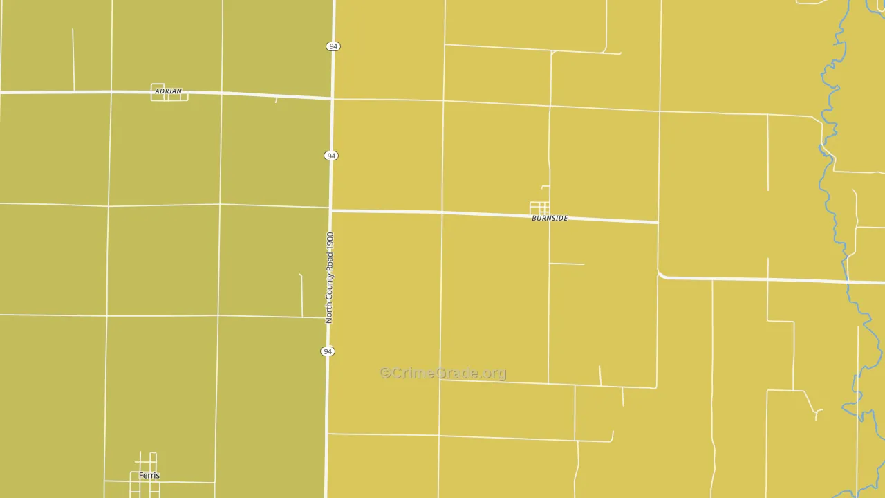 Burnside, IL Map of Murder Rates