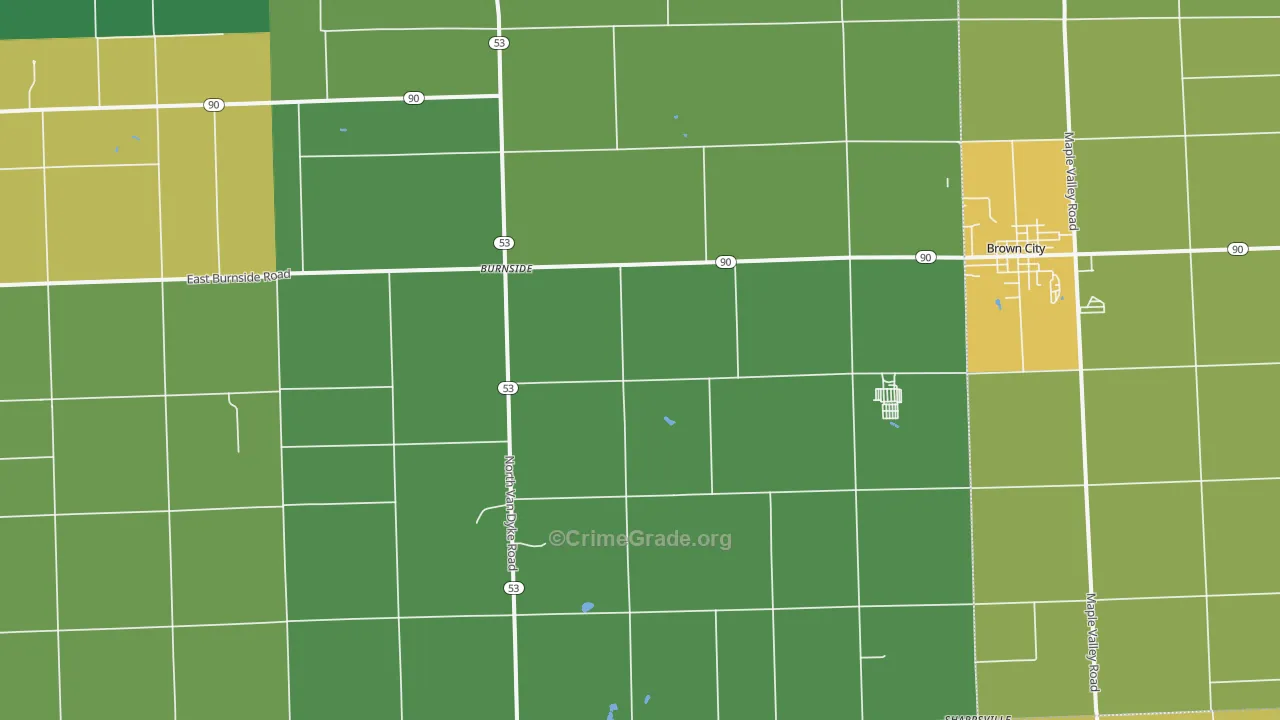 Burnside, MI Map of Murder Rates