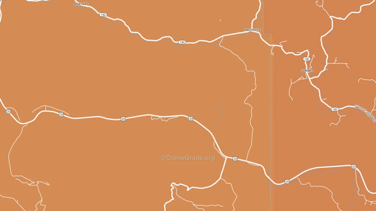 Burnt Woods, OR Map of Murder Rates