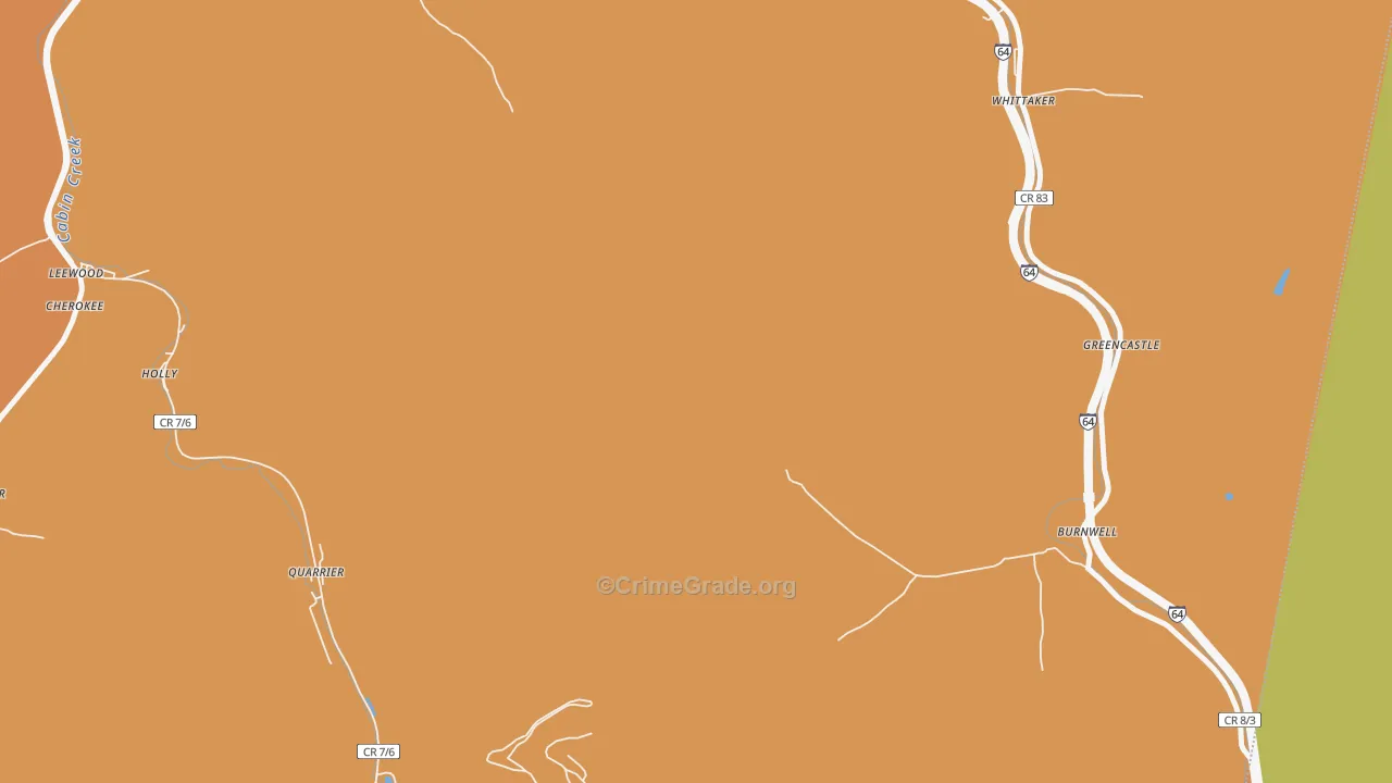 Burnwell, WV Map of Murder Rates