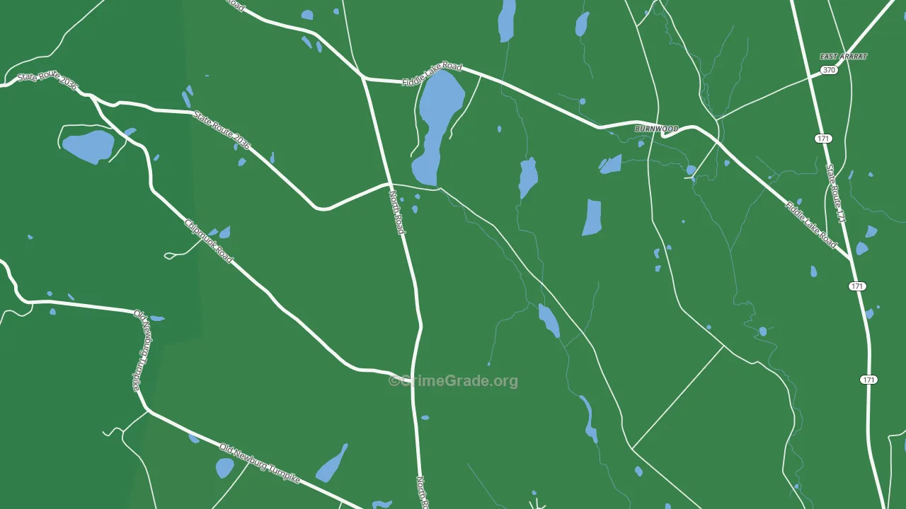 Burnwood, PA Map of Murder Rates