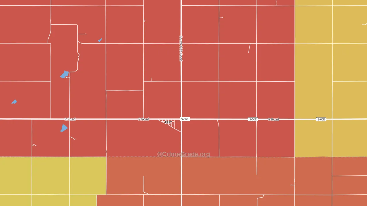 Burr, NE Map of Murder Rates
