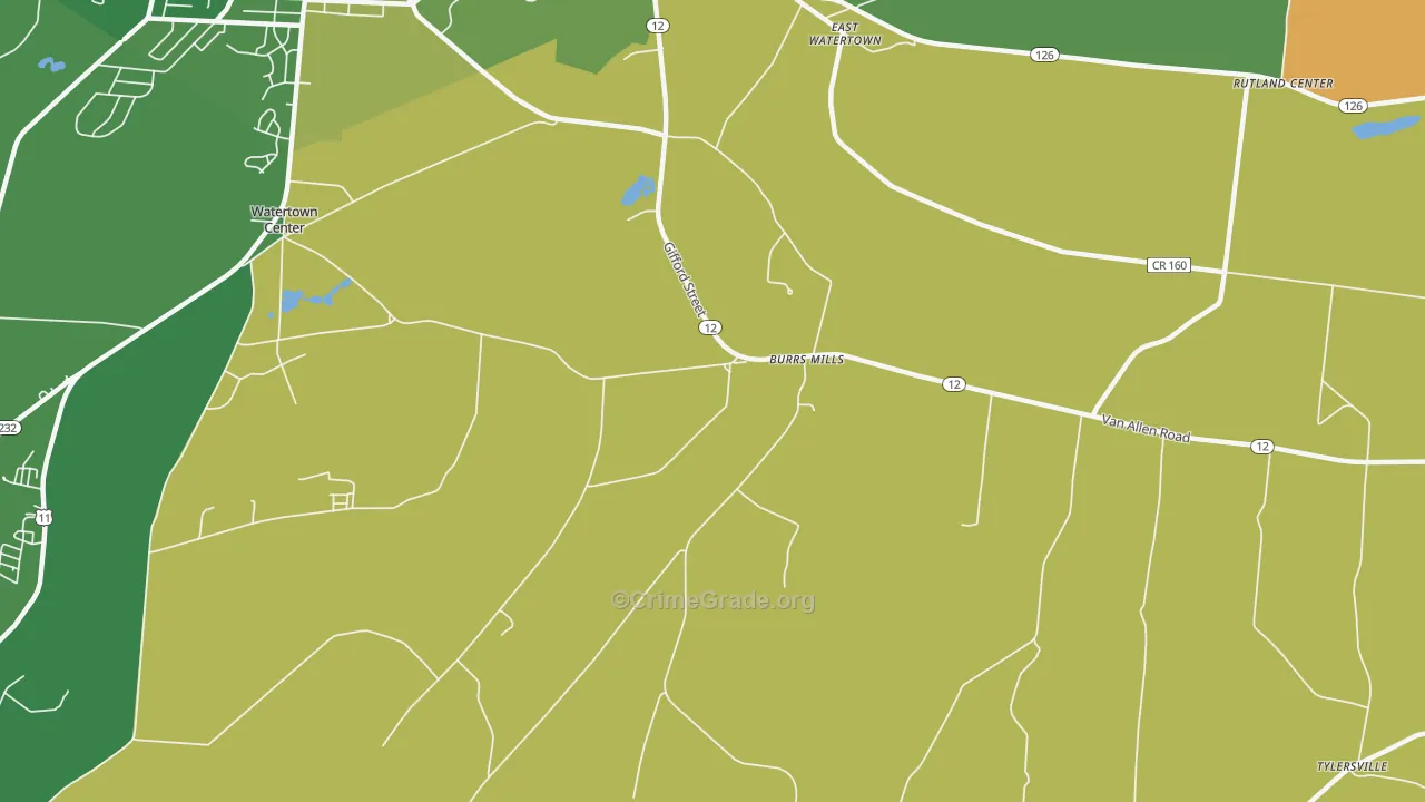 Burrs Mills, NY Map of Murder Rates