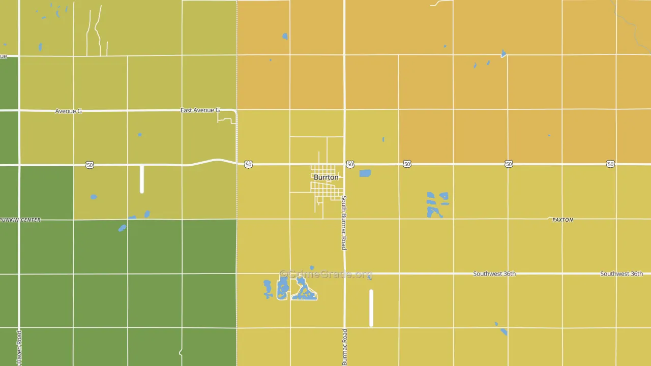Burrton, KS Map of Murder Rates