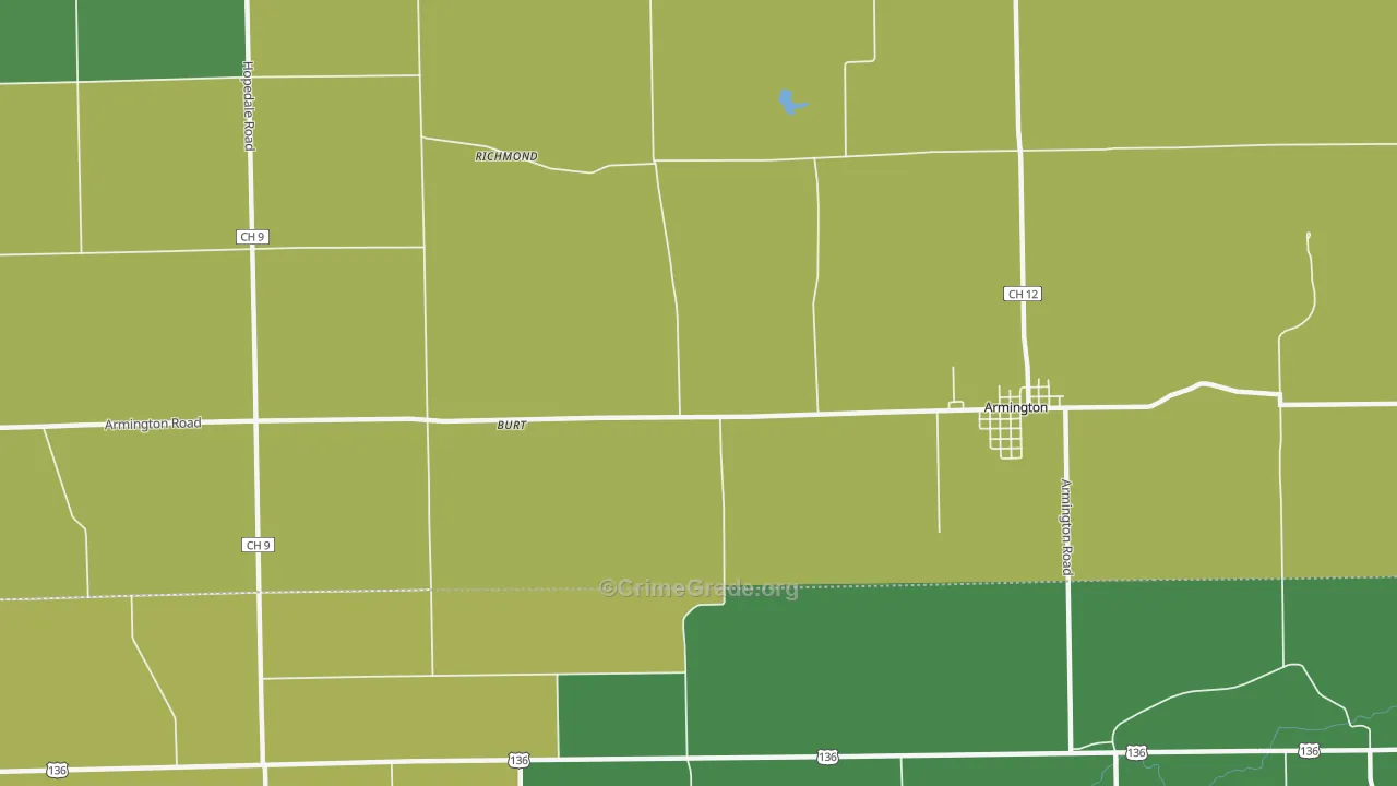 Burt, IL Map of Murder Rates