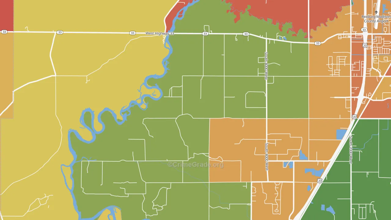 Burton, ID Map of Murder Rates