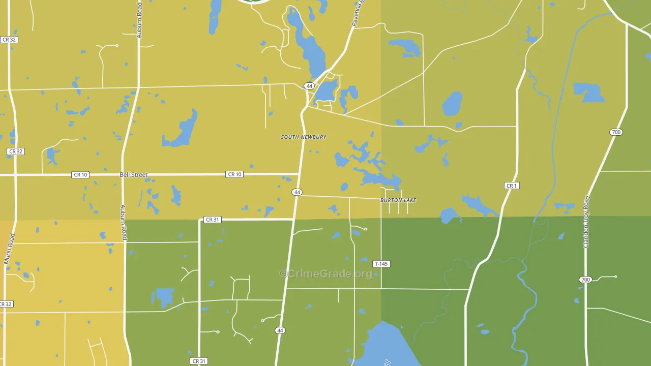 Burton Lake, OH Map of Murder Rates