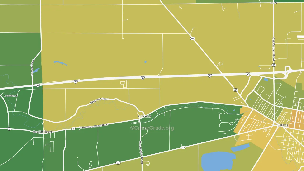 Bushville, NY Map of Murder Rates