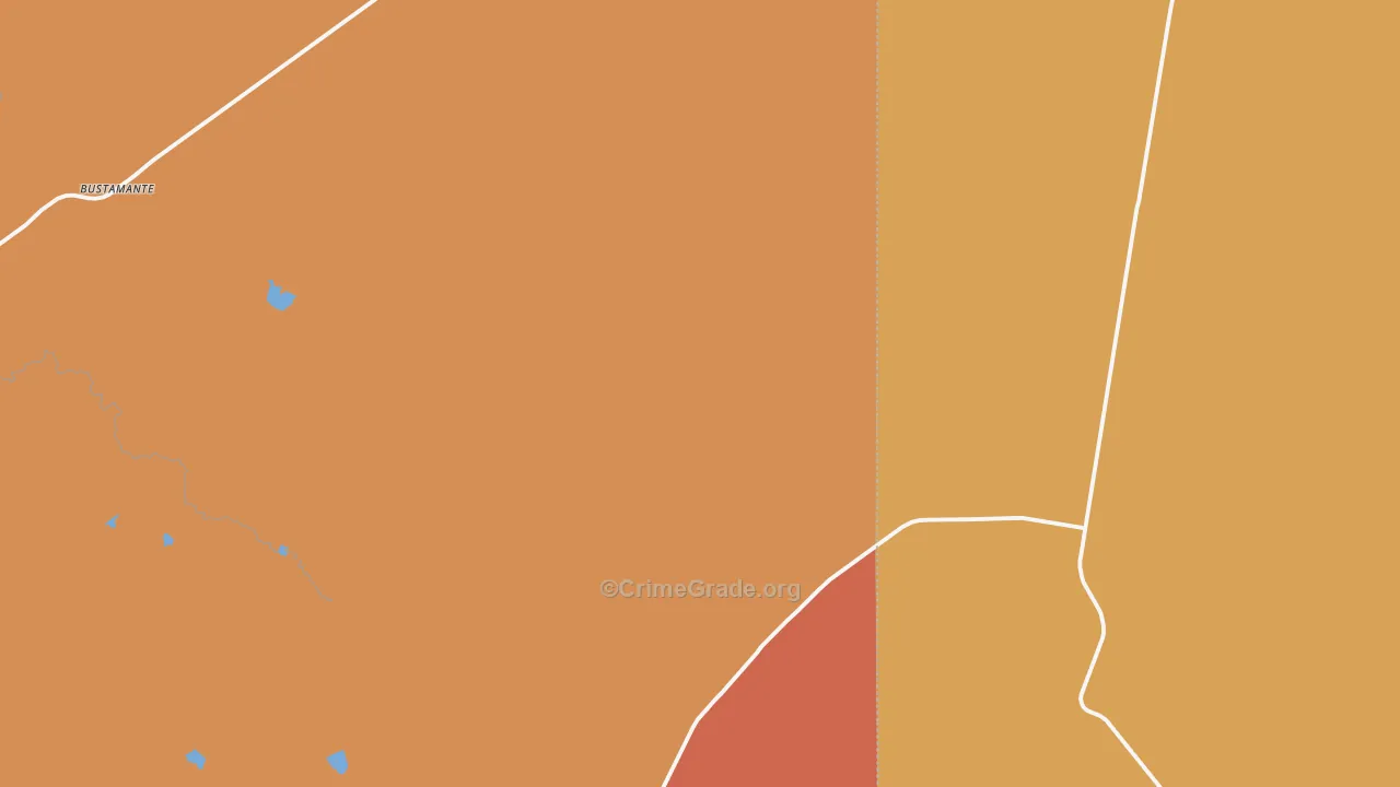 Bustamante, TX Map of Murder Rates