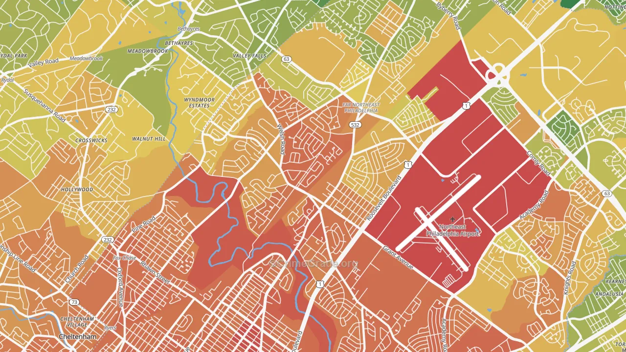 Bustleton, Philadelphia, PA Map of Murder Rates