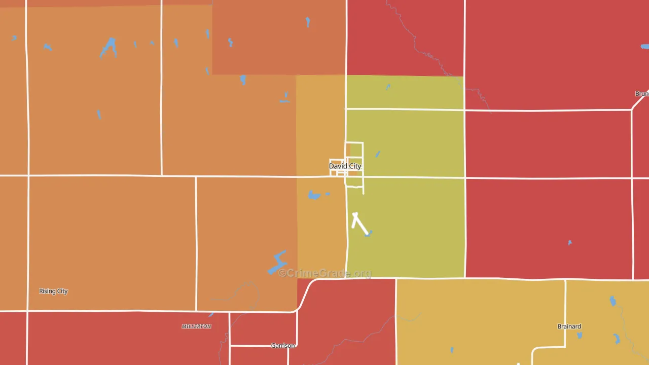 Butler County, NE Map of Murder Rates