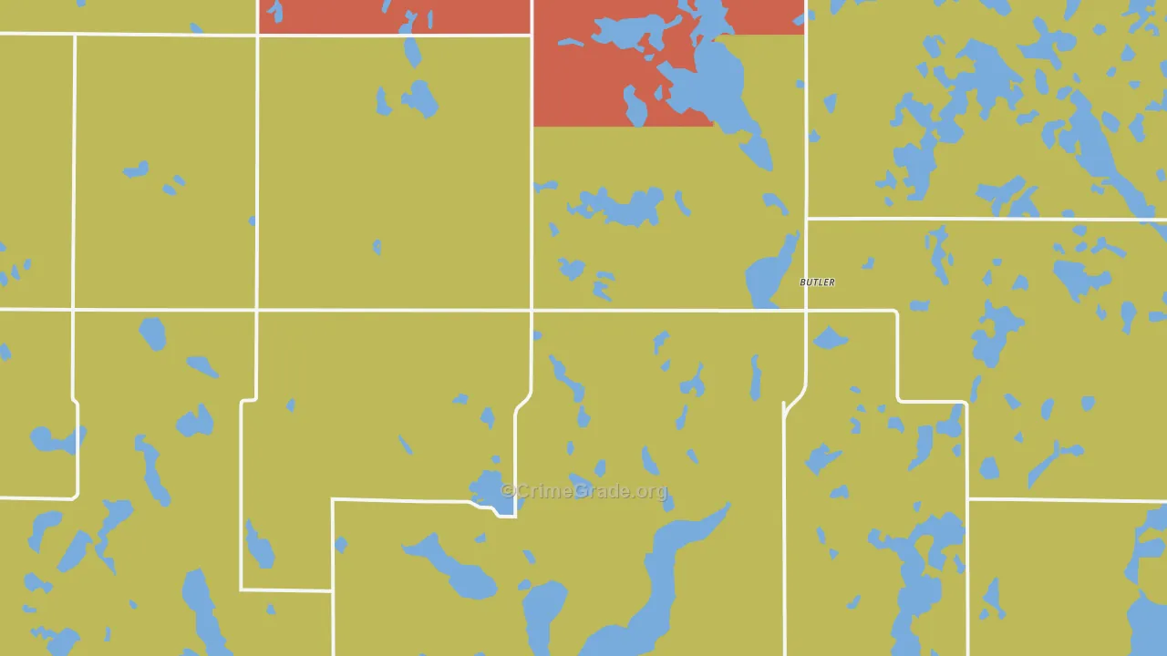 Butler, SD Map of Murder Rates