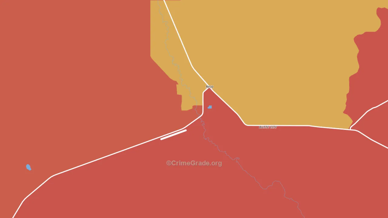 Butte City, ID Map of Murder Rates