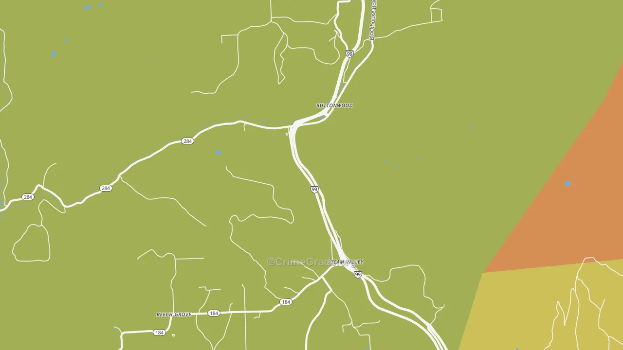 Buttonwood, PA Map of Murder Rates