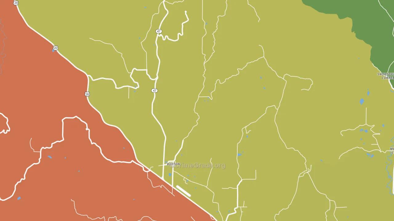 Buxton, OR Map of Murder Rates