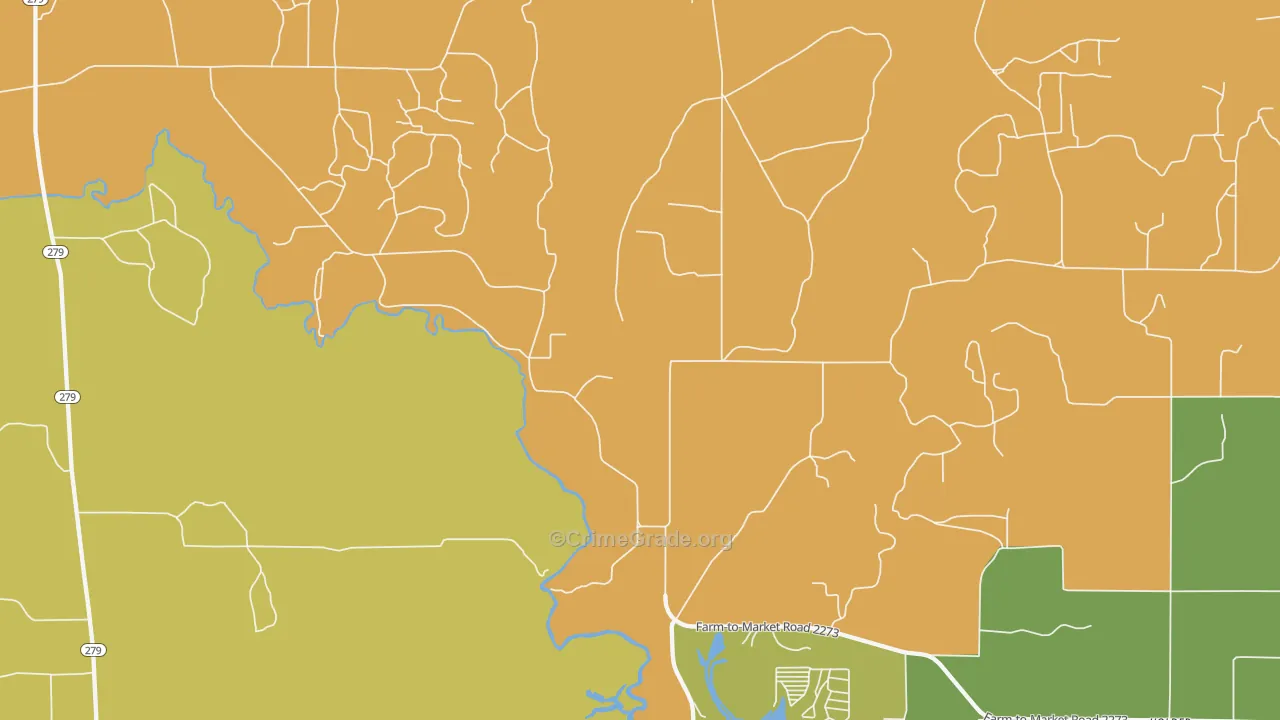 Byrds, TX Map of Murder Rates