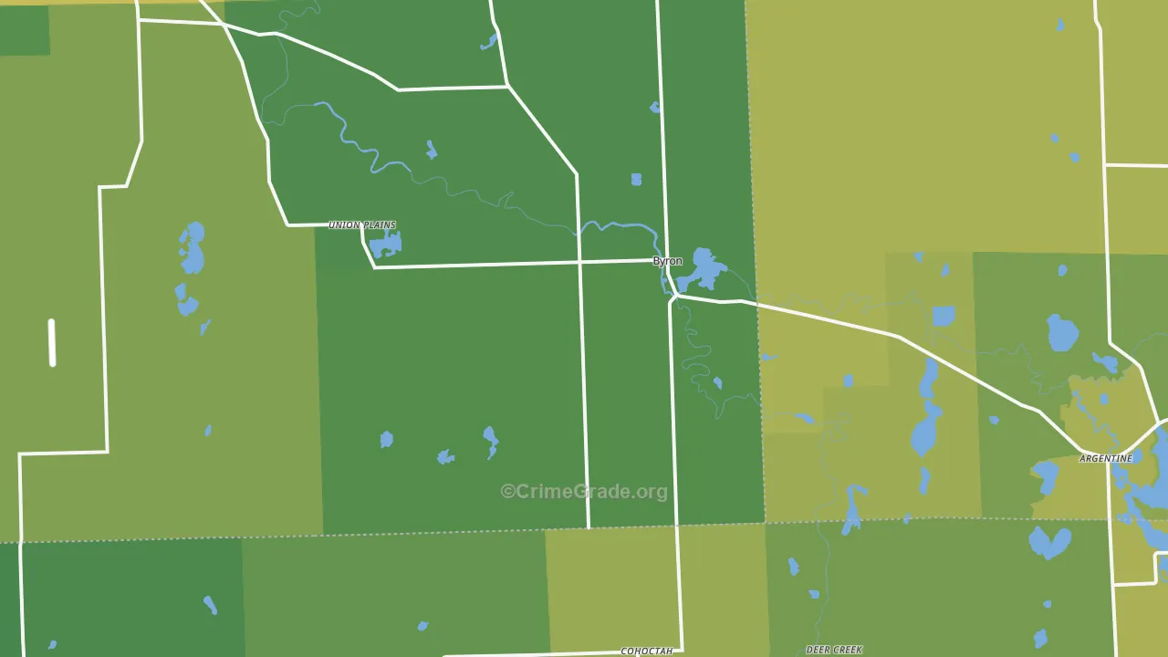 Byron, MI Map of Murder Rates