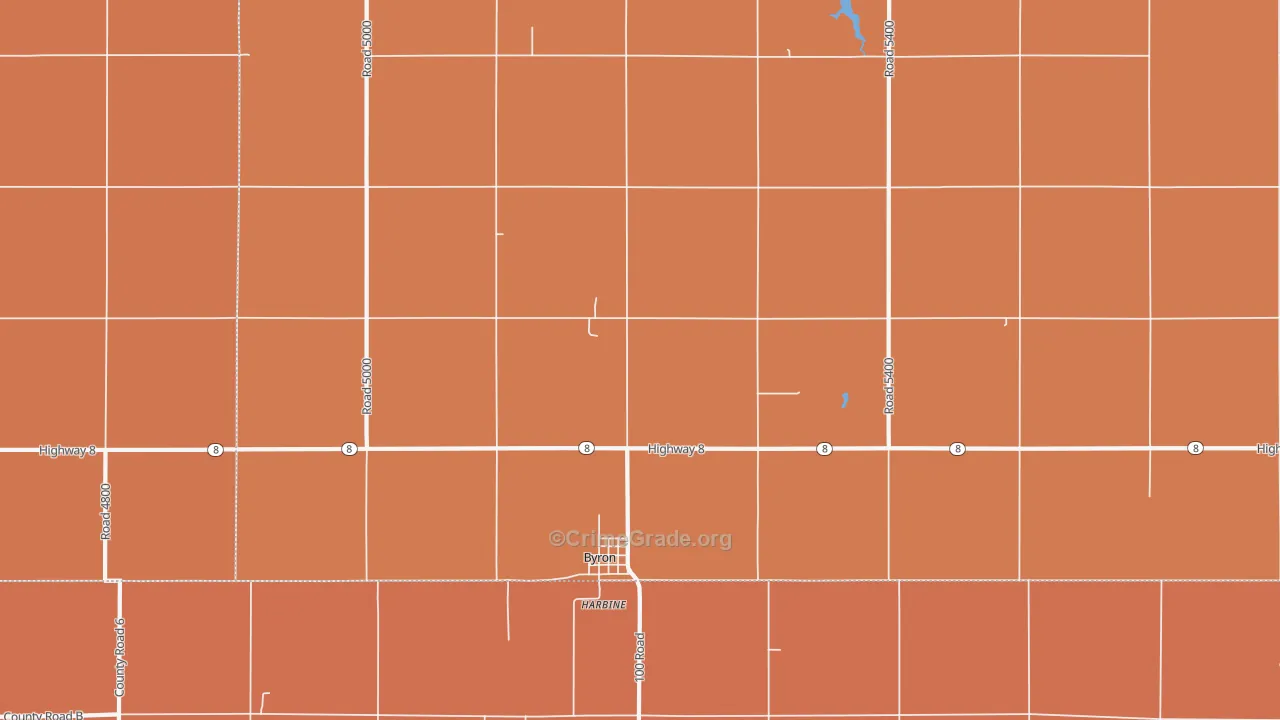 Byron, NE Map of Murder Rates