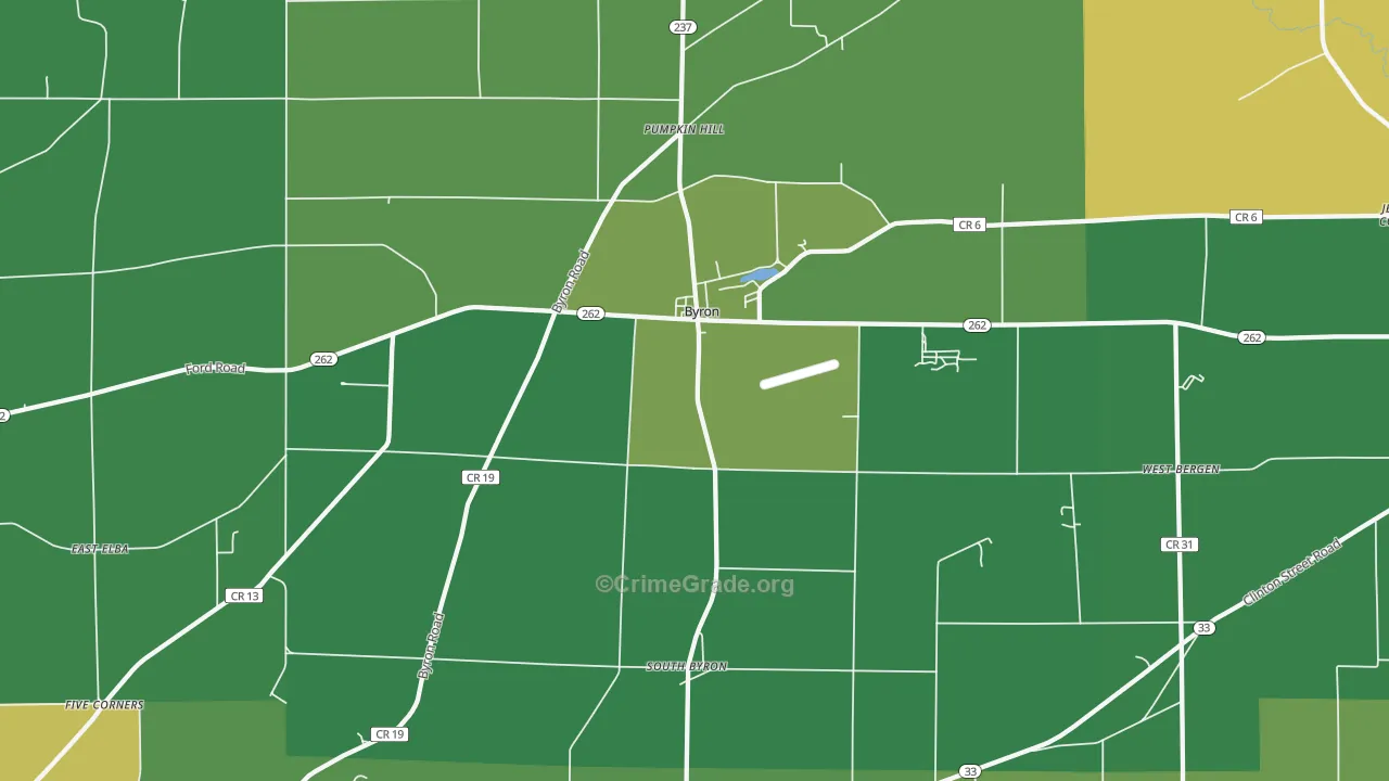 Byron, NY Map of Murder Rates