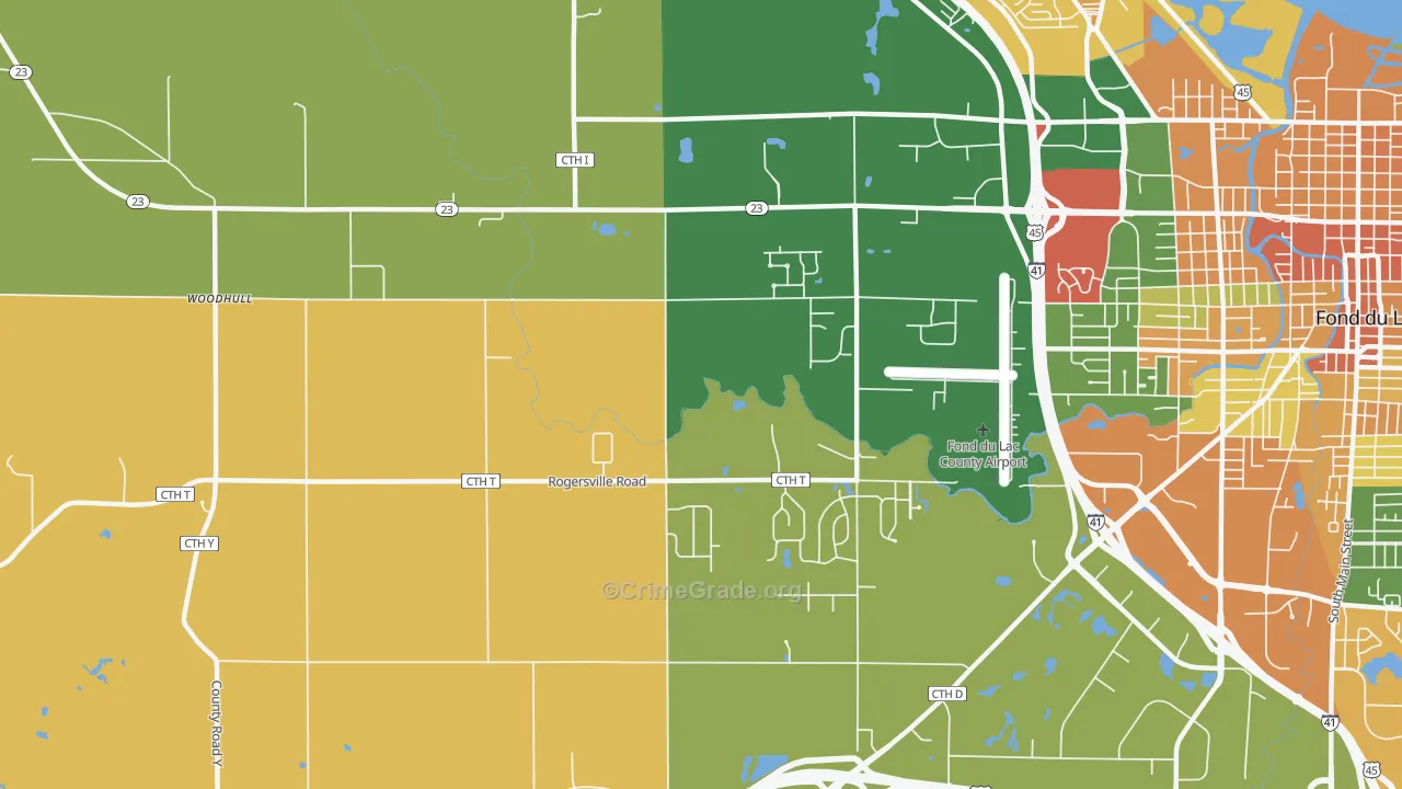 Byron, WI Map of Murder Rates