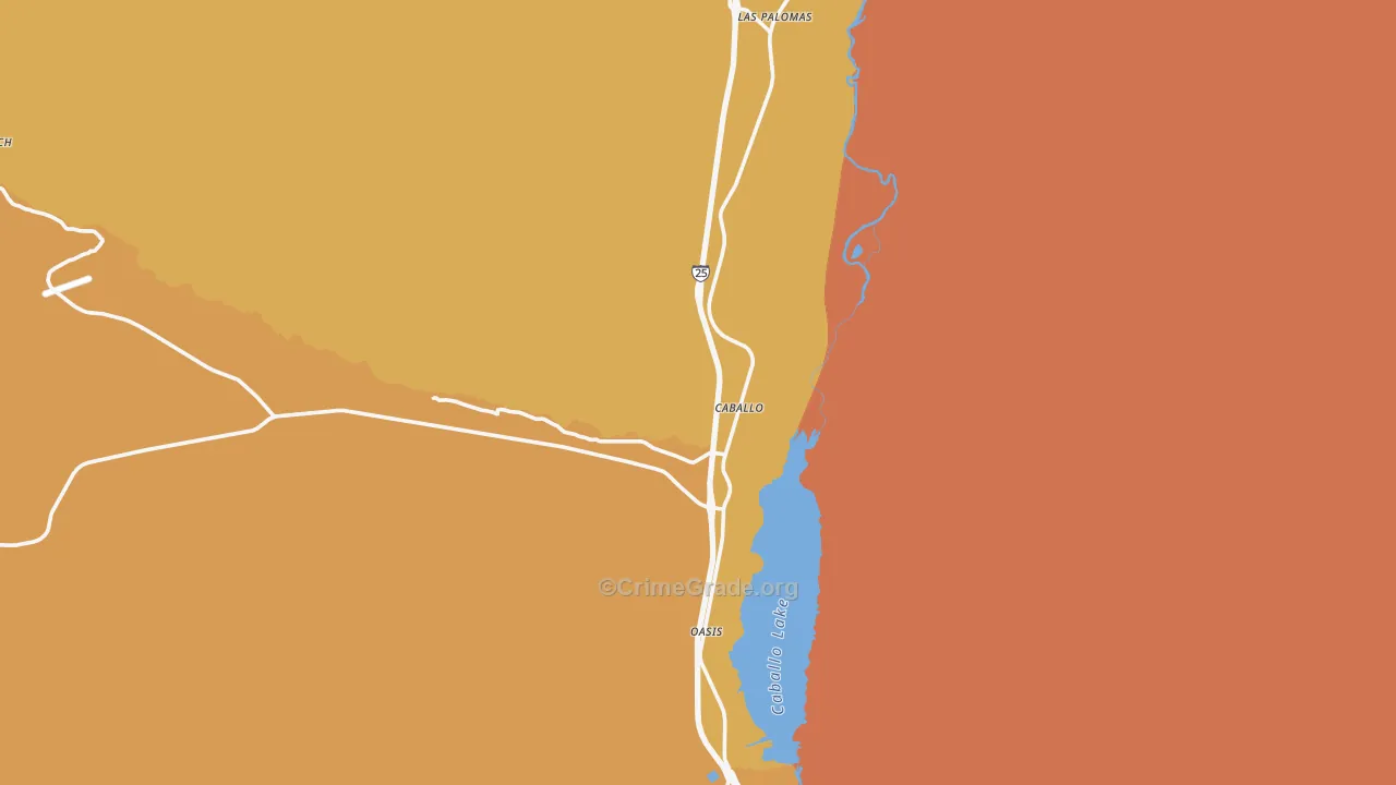 Caballo, NM Map of Murder Rates