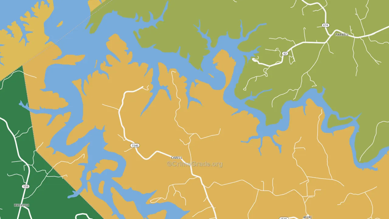 Cabell, KY Map of Murder Rates