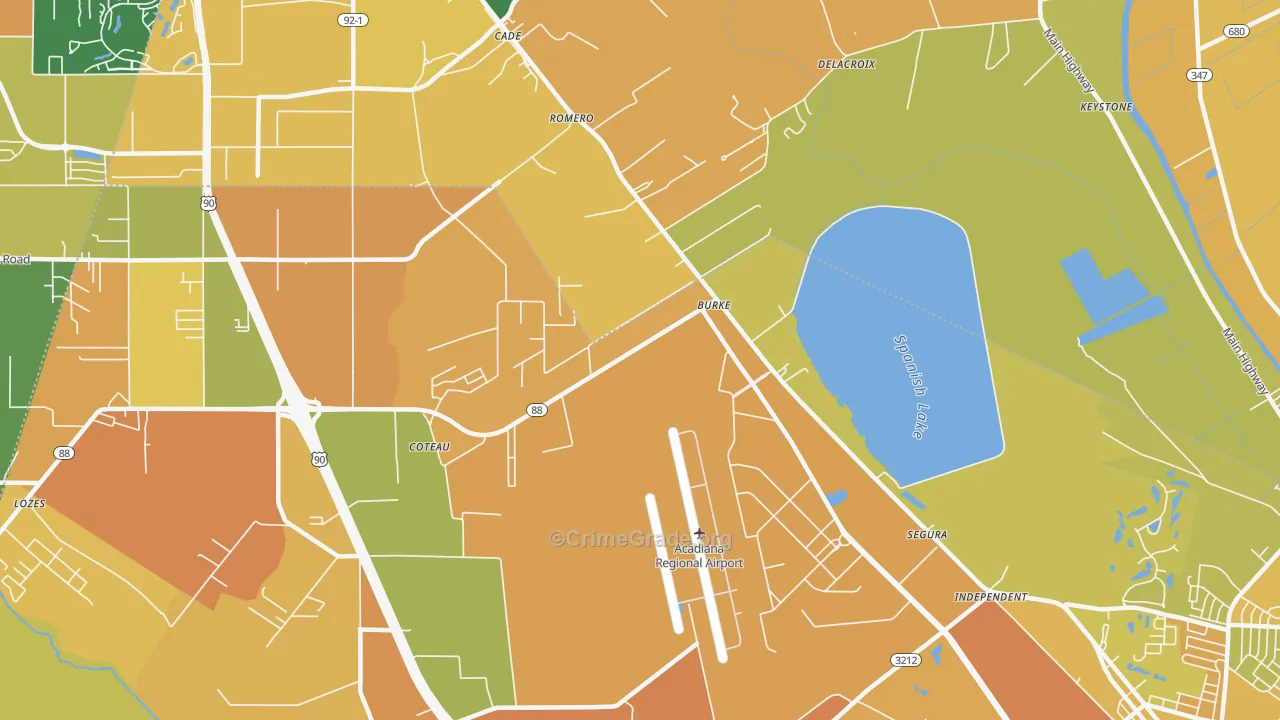Cade, LA Map of Murder Rates