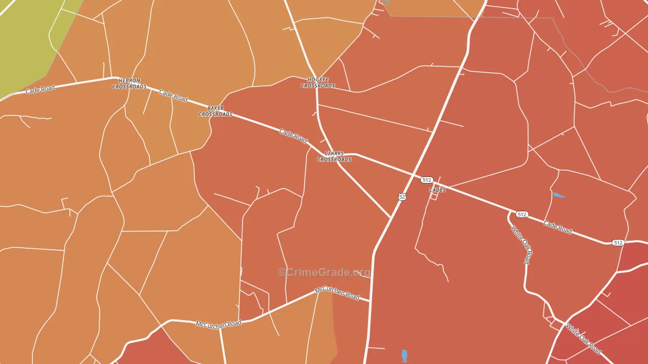 Cades, SC Map of Murder Rates