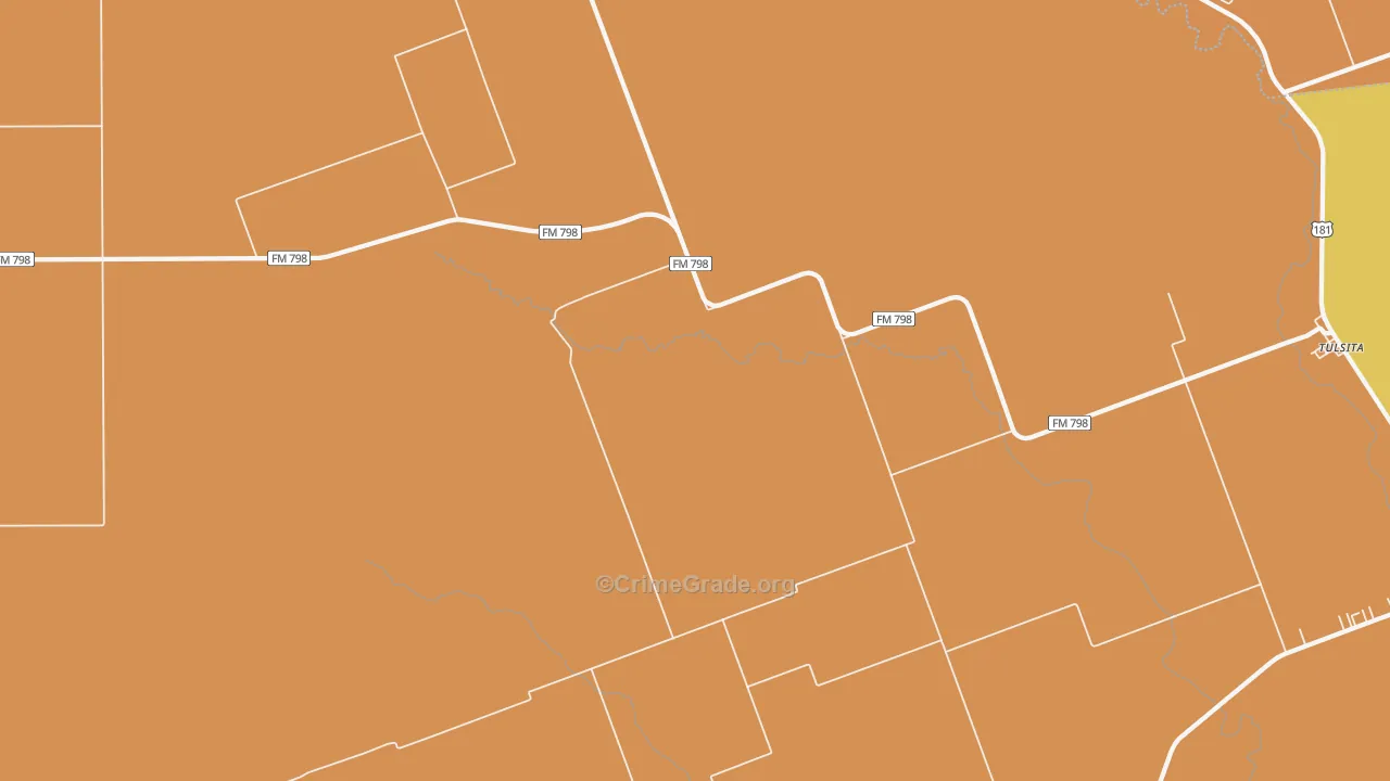 Caesar, TX Map of Murder Rates
