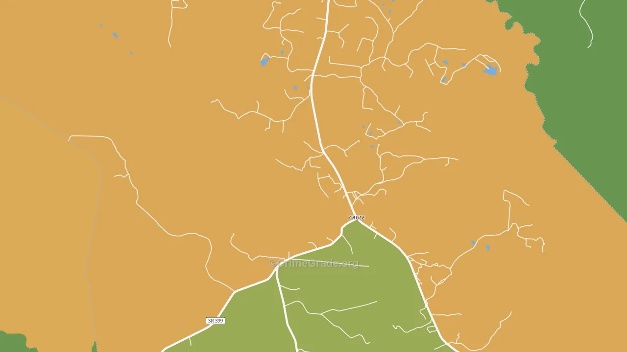 Cagle, TN Map of Murder Rates
