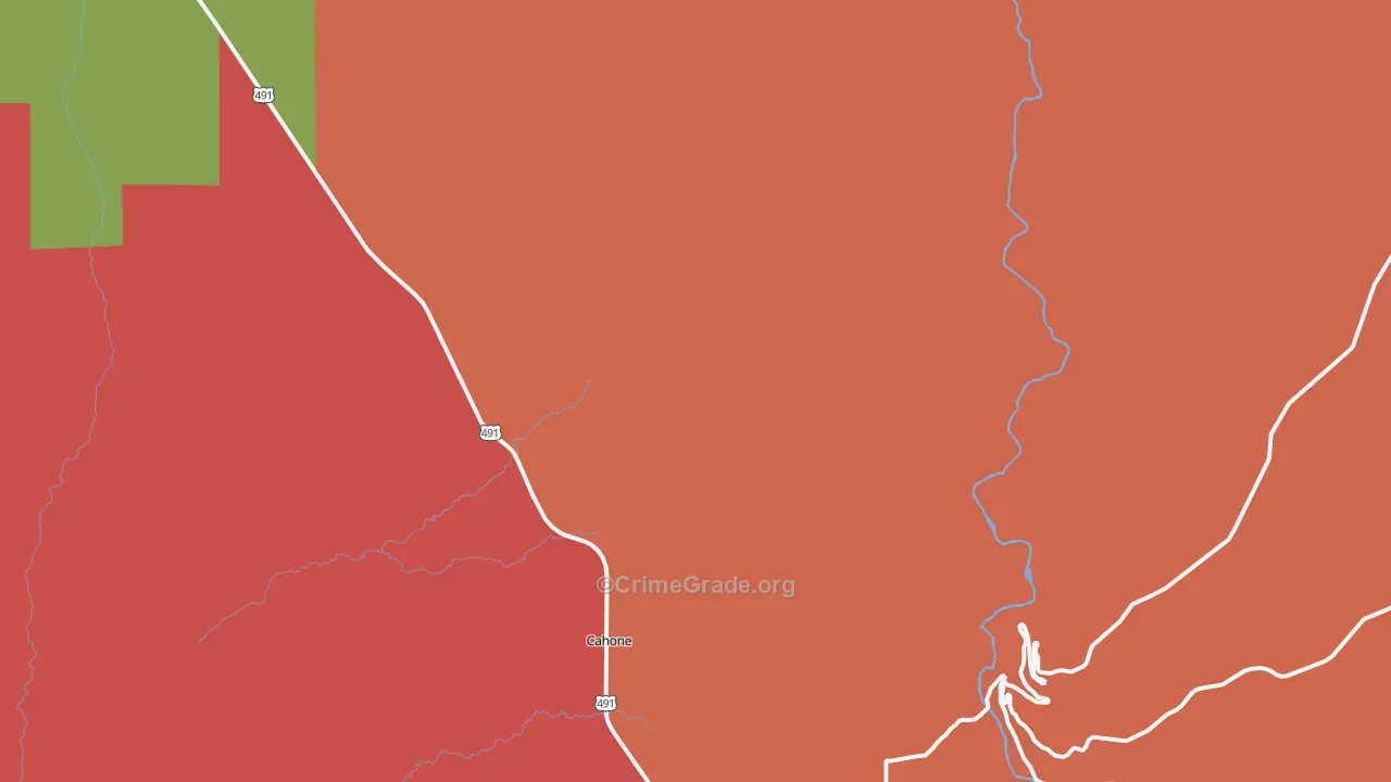 Cahone, CO Map of Murder Rates