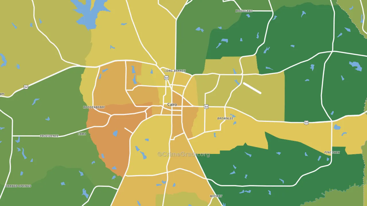 Cairo, GA Map of Murder Rates