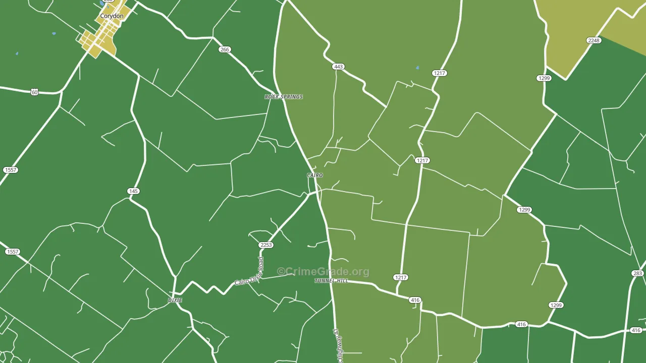 Cairo, KY Map of Murder Rates