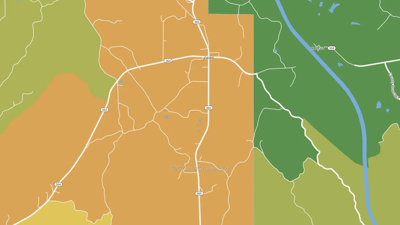 Cairo, MS Map of Murder Rates