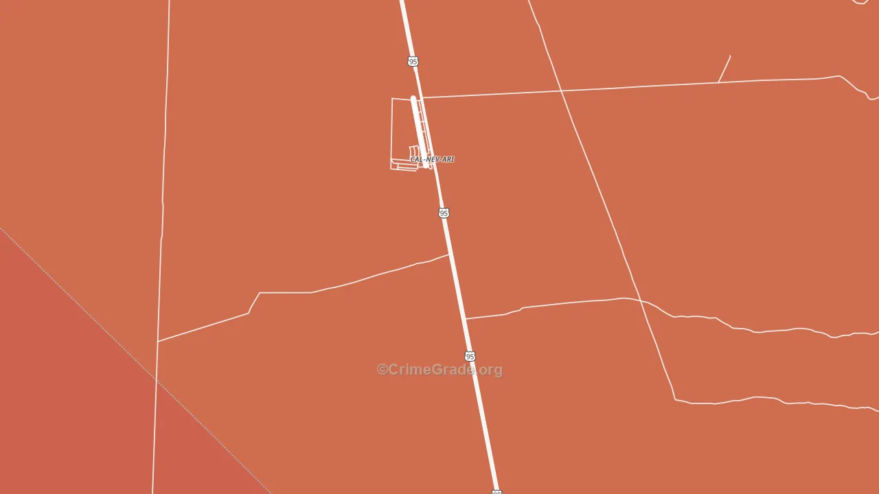 Cal Nev Ari, NV Map of Murder Rates