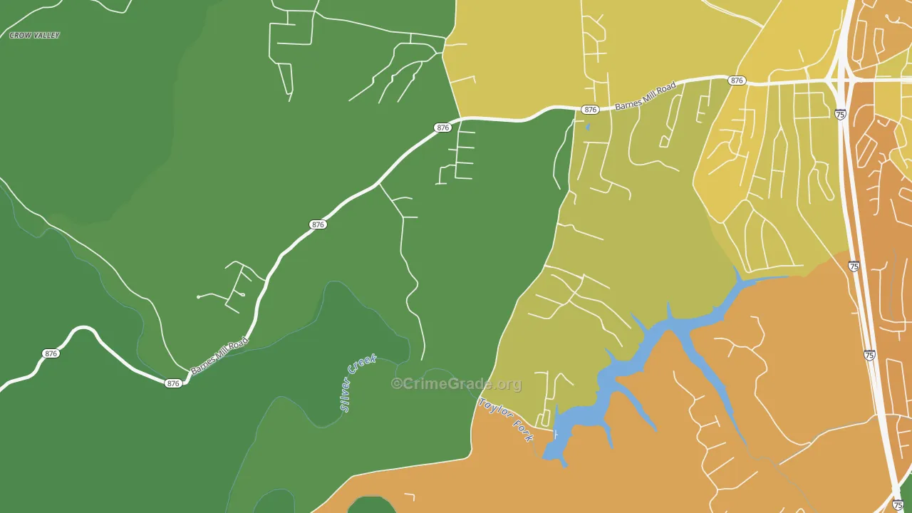 Caleast, KY Map of Murder Rates