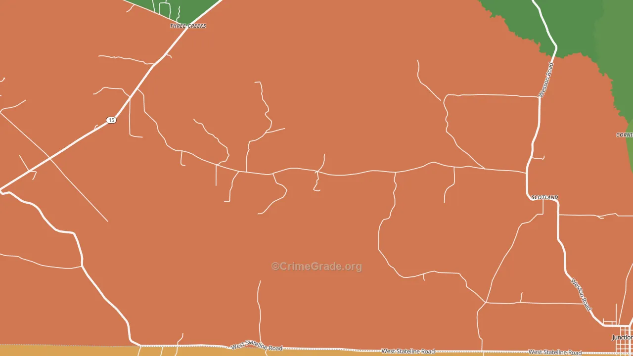 Caledonia, AR Map of Murder Rates