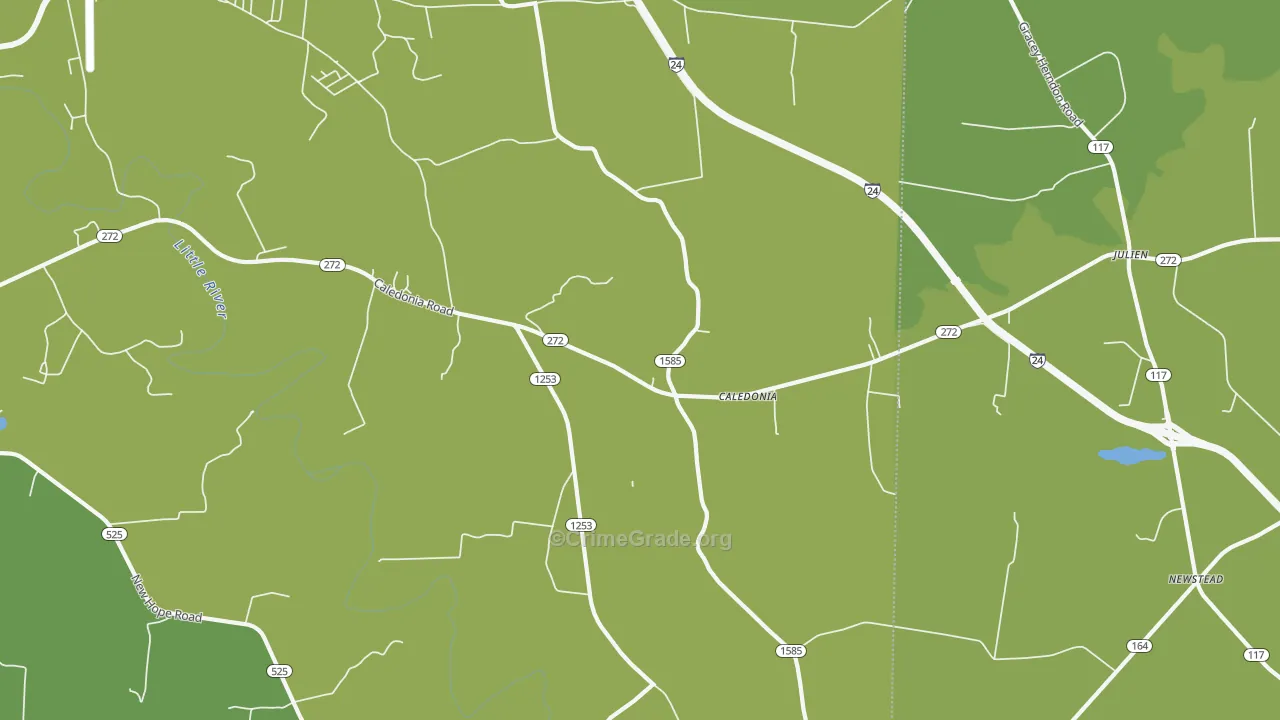 Caledonia, KY Map of Murder Rates