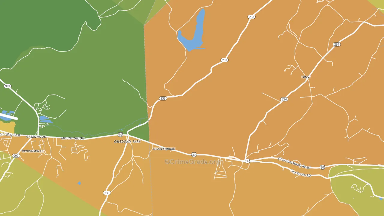 Caledonia Park, PA Map of Murder Rates