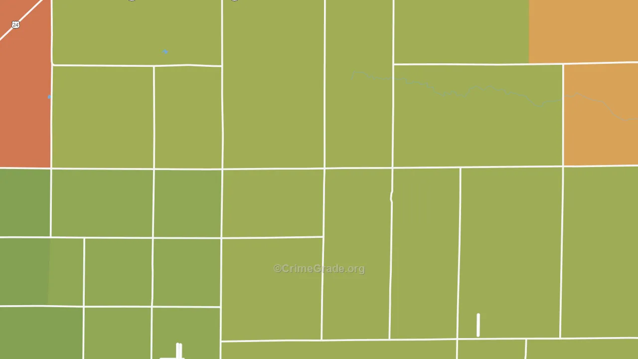 Calhan, CO Map of Murder Rates