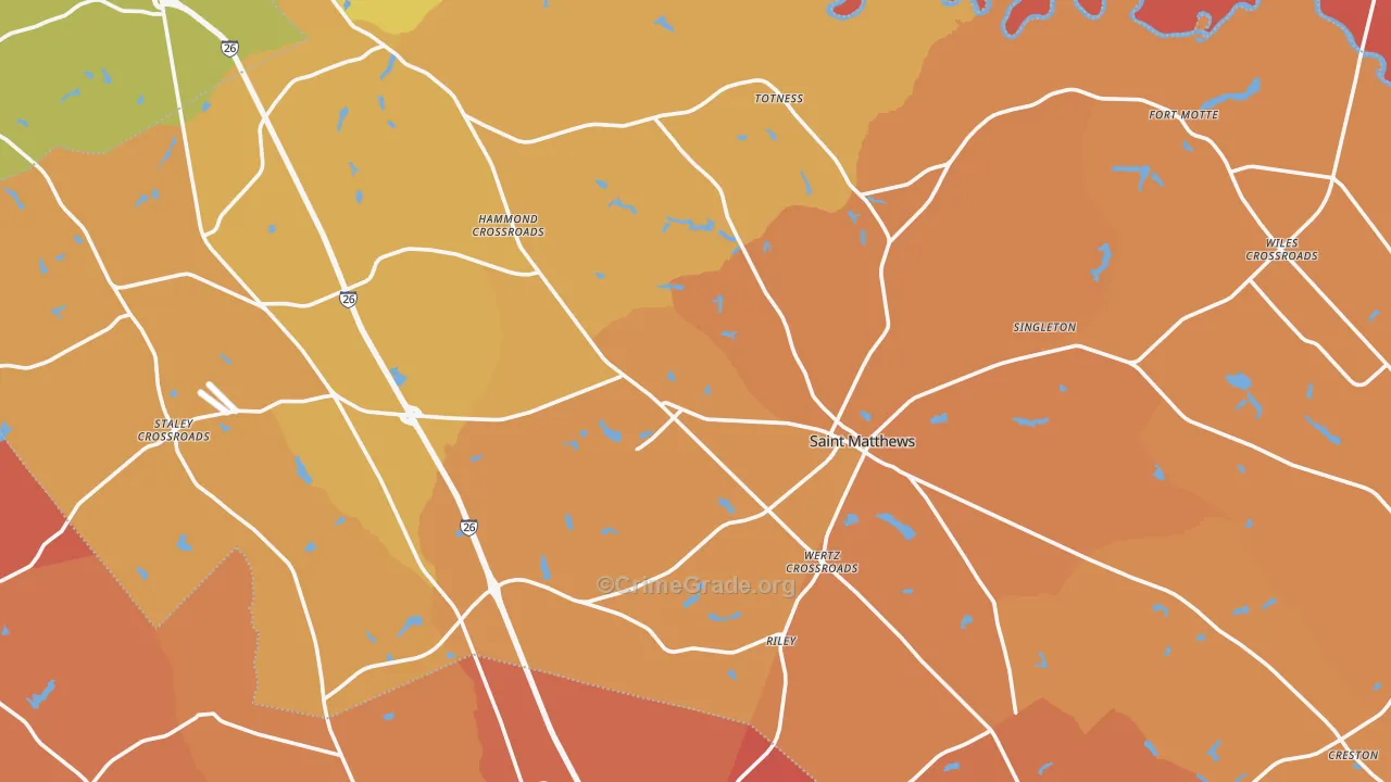 Calhoun County, SC Map of Murder Rates