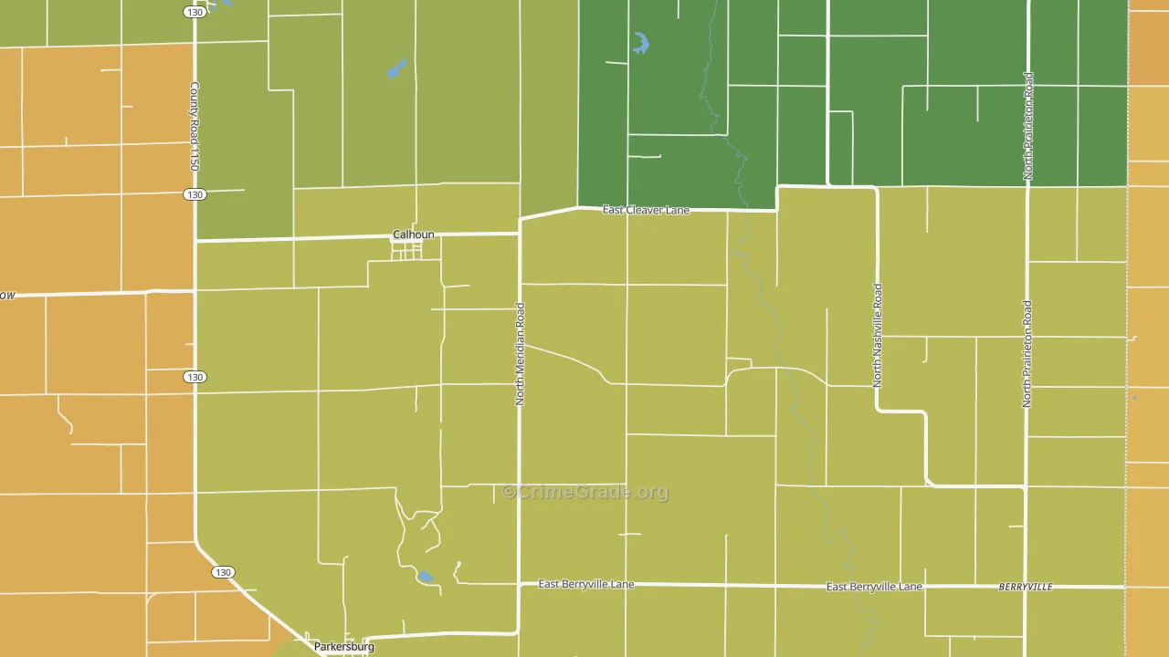 Calhoun, IL Map of Murder Rates