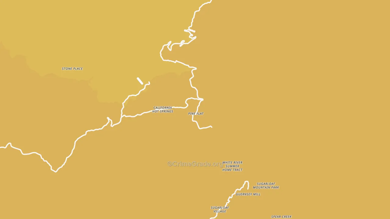 California Hot Springs, CA Map of Murder Rates